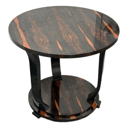 New Art Deco Style Macassar Ebony Side Table